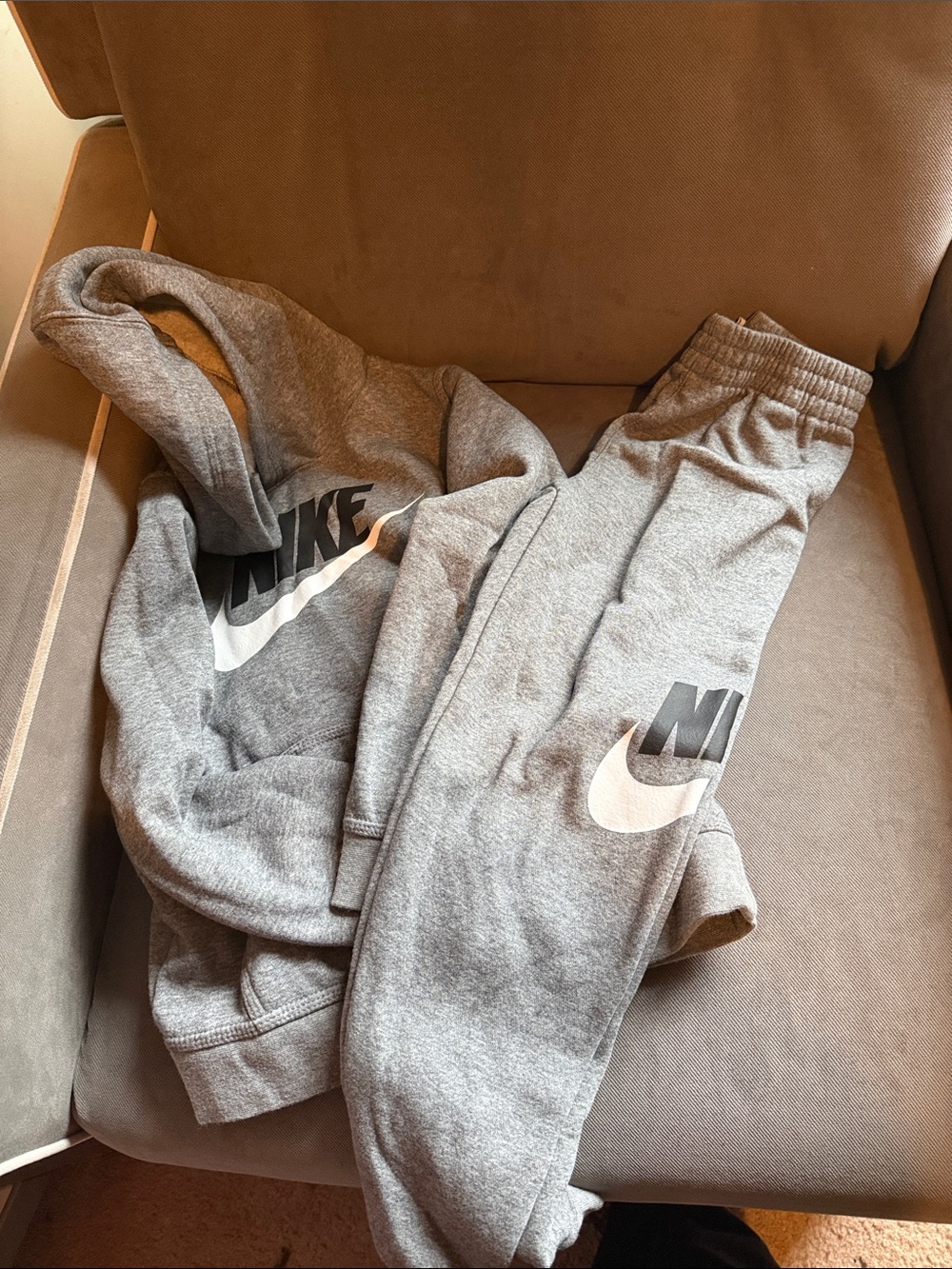 Nike Kids Gray Logo Sweat Joggers